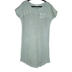 Sundance Distressed Waffle Knit Raw Hem Loose Fit Dress Size M